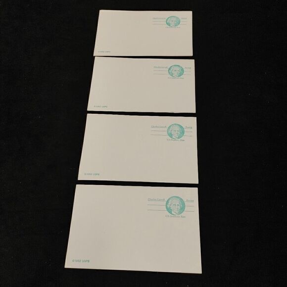 U. S. POST OFFICE VINTAGE CHARLES CARROLL 1982 DOMESTIC RATE .13 CENT POST CARD. - Picture 7 of 8